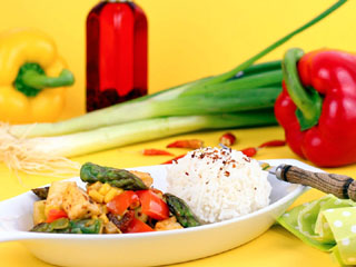 Cuisine saine au Wok